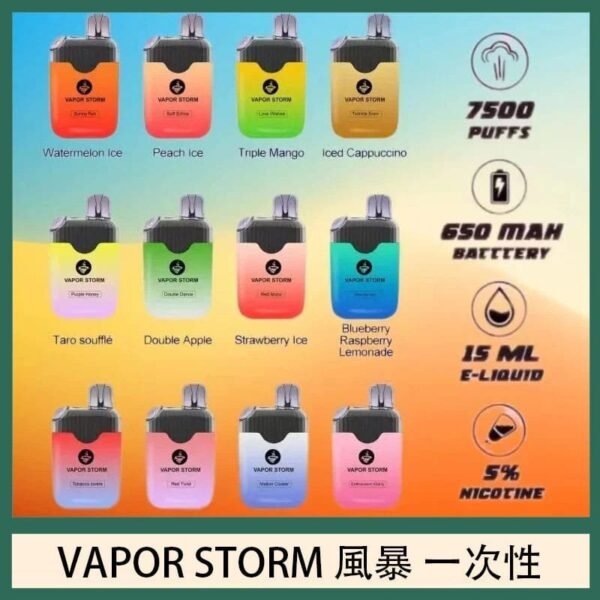 Vapor Storm風暴電子煙7500口（5%）一次性